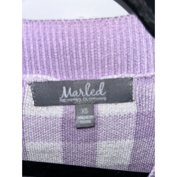 Women's Marled Reunited Clothing Gingham V-Neck Cardigan Sweater Size XS - Picture 5 of 7